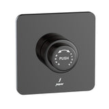 METROPOLE CONCEALED FLUSH VALVE (40 MM) WITH EXPOSED SHUT-OFF PROVISION AND SQUARE COVER PLATE - JAQUAR FAUCETS - (BLACK CHROME - FLUSH VALVE - 0x40 mm - 0inchX1.6inch)