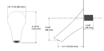 (O2S)VIVE-PLAIN BATH SPOUT W/O DIV - KOHLER PREMIUM -  ( ROSE GOLD - PREMIUM - 0x0 mm - 0inchx0inch )