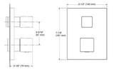 RECE THER. BATH&SHOWER SQUARE TRIM - KOHLER PREMIUM -  ( FRENCH GOLD - PREMIUM - 0x15 mm - 0inchX0.5inch )