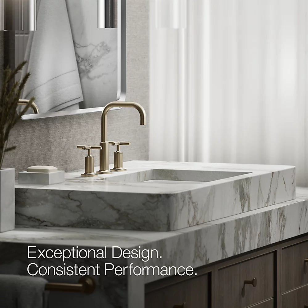 PURIST LAV WIDESPREAD BATHROOM SINK FAUCET WITH LEVER HANDLES - KOHLER LUXURY -  ( VIBRANT BRUSHED BRONZE - LUXURY - 0x15 mm - 0inchX0.5inch )