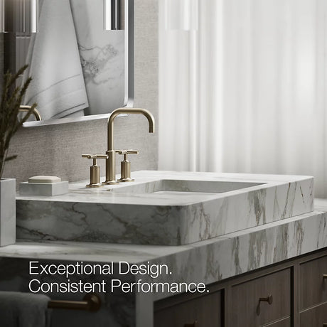 PURIST LAV WIDESPREAD BATHROOM SINK FAUCET WITH LEVER HANDLES - KOHLER LUXURY -  ( VIBRANT BRUSHED BRONZE - LUXURY - 0x15 mm - 0inchX0.5inch )