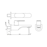 BIB COCK WITH WALL FLANGE - JAQUAR FAUCETS -  ( BLACK CHROME - OPAL PRIME - 0x15 mm - 0inchX0.5inch )