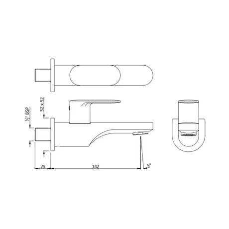 BIB COCK WITH WALL FLANGE - JAQUAR FAUCETS - ( BLACK CHROME - OPAL PRIME - 0x15 mm - 0inchX0.5inch )