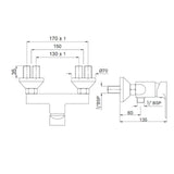 SINGLE LEVER WALL MOUNTED SHOWER MIXER - JAQUAR FAUCETS - ( CHROME - VIGNETTE PRIME - 0x15 mm - 0inchX0.5inch )