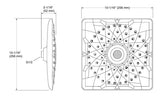 RAIN MAX SQUARE SINGLE FUNCTION SHOWERHEAD - KOHLER PREMIUM -  ( VIBRANT BRUSHED ROSE GOLD - PREMIUM - 256x256 mm - 10.24inchX10.24inch )