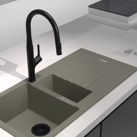 KITCHEN FAUCET - CARYSIL -  ( MATT BLACK - ACCESSORIES - 0x15 mm - 0inchX0.5inch )