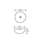 COUNTER TOP WASH BASIN - BETTER LIVING -  (  - ARC - 370x370 mm - 14.8inchX14.8inch )