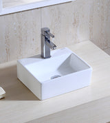 TABLE WALL MOUNTED WASH BASIN W/TAP HOLE - AQUANT -  ( WHITE -  - 330x295x125 mm - 13.2inchX11.8inchX5inch )