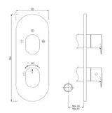 (PRUN) AQUAMAX THERMOSTATIC SHR MXR 2IN3OUT - JAQUAR FAUCETS -  ( ANTIQUE COPPER - OPAL PRIME - 0x20 mm - 0inchX0.75inch )