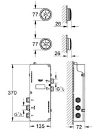 GROHE F-DIGITAL CONTROLLER/DIVERTER BATH - GROHE -  ( CHROME - G5 - GROHE F-DIGITAL - 0x0 mm - 0inchX0inch )