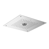 DUOFLO SHOWER SQUARE SHAPE TWO FUNCTIONS, RAIN AND LAMINAR AND FALSE CEILING INSTALLATION KIT - JAQUAR FAUCETS - ( CHROME - DUOFLO SHOWER - 250x250 mm - 10inchX10inch )