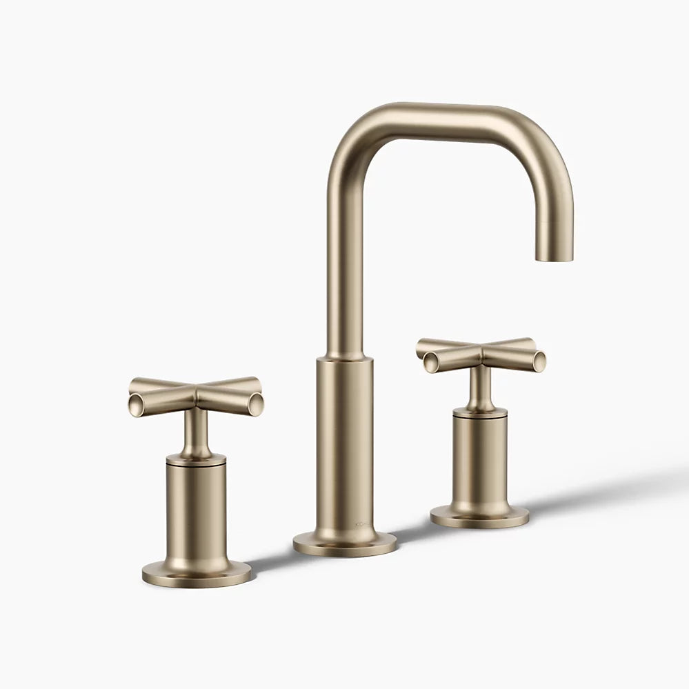 PURIST LAV WIDESPREAD BATHROOM SINK FAUCET WITH LEVER HANDLES - KOHLER LUXURY -  ( VIBRANT BRUSHED BRONZE - LUXURY - 0x15 mm - 0inchX0.5inch )
