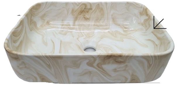 (PRUN)CERAMIC RECTANGLE COUNTER TOP WASH BASIN - BETTER LIVING -  (  -  - 450x325 mm - 18inchX13inch )