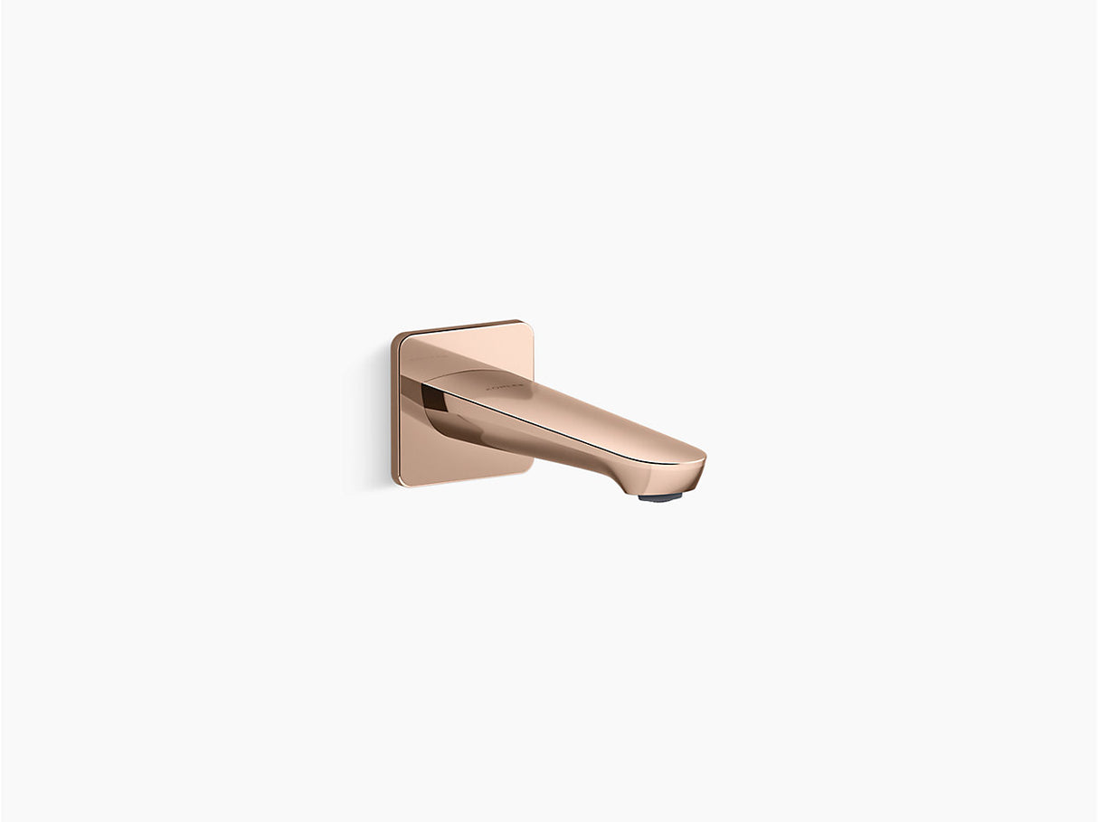 FLUENCE TM WALL-MOUNT BATH SPOUT W/O DIVERTER - KOHLER PREMIUM -  ( VIBRANT ROSE GOLD - PREMIUM - 0x15 mm - 0inchX0.5inch )
