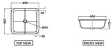 UNDER COUNTER BASIN - JAQUAR SWARE - ( WHITE - LAGUNA - 450x450 mm - 18inchX18inch )