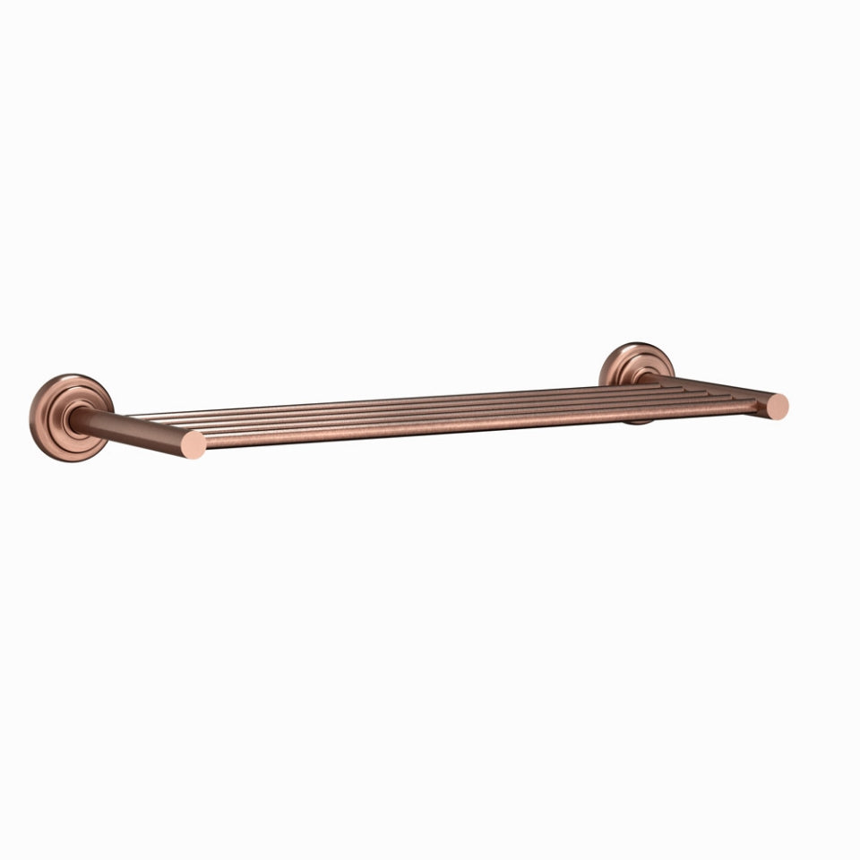 TOWEL RACK WITHOUT HANGER HOOK - JAQUAR FAUCETS - (ANTIQUE COPPER - QUEENS ACC. - 0x600 mm - 24inchX0inch)