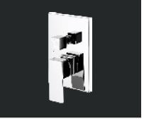 SINGLE LEVER DIVERTER WITH TWO OUTLETS BRASS CONCEALED BODY 15MM INLET - AQUANT - ( CHROME - CUBE SERIES - 0x15 mm - 0inchX0.5inch )
