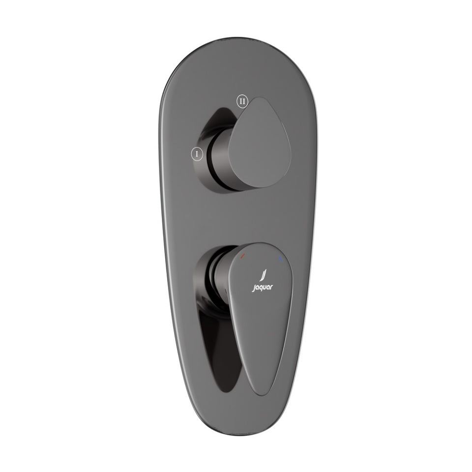 AQUAMAX EXPOSED PART KIT OF SINGLE LEVER SHOWER MIXER WITH 3-WAY OUTLET AND SLEEVE (COMPATIBLE WITH ALD-783N)- JAQUAR FAUCETS -  ( BLACK CHROME - VIGNETTE PRIME - 0x15 mm - 0inchX0.5inch )
