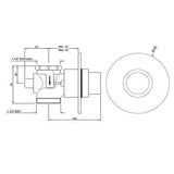 METROPOLE FLUSH VALVE (CONCEALED BODY)WITH EXPOSED SHUT OFF PROVISION & WITH ROUND FLANGE - JAQUAR FAUCETS - ( ANTIQUE BRONZE - FLUSH VALVE - 0x32 mm - 0inchX1.28inch )