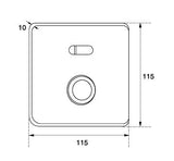 URINAL SENSOR AUTO & MANUAL VALUE - AQUANT - ( POLISHED CHROME - SENSOR - 0x0 mm - 0inchX0inch )