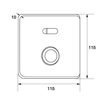 URINAL SENSOR AUTO & MANUAL VALUE - AQUANT - ( POLISHED CHROME - SENSOR - 0x0 mm - 0inchX0inch )