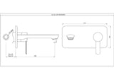 EXPOSED PART KIT OF SINGLE LEVER BASIN MIXER WALL MOUNTED - JAQUAR FAUCETS -  ( BLACK CHROME - FUSION PRIME - 0x15 mm - 0inchX0.5inch )