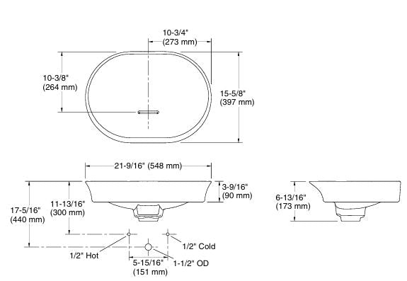 VIVE OVAL VESSEL BATHROOM SINK, NO OVERFLOW, WITHOUT DECK – KOHLER PREMIUM -  ( CASHMERE - PREMIUM - 547x397 mm - 21.88inchX15.88inch )
