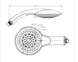 28040 - ABS HAND SHOWER - AQUANT - ( CHROME - - 135x0 mm - 5inchX0inch )