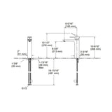 ALEO-SL B.MIXER TALL W/PIPES - KOHLER PREMIUM -  ( ROSE GOLD - PREMIUM - 0x15 mm - 0inchX0.5inch )