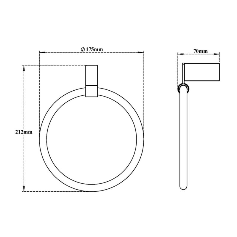 TOWEL RING ROUND-EDGE - VIKING -  ( CHR -  - 0x0 mm - 0inchx0inch )