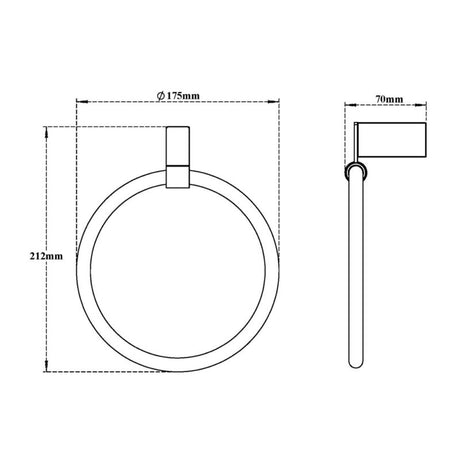 TOWEL RING ROUND-EDGE - VIKING -  ( CHR -  - 0x0 mm - 0inchx0inch )