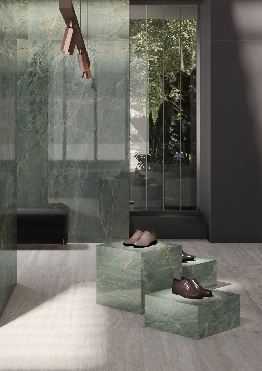QUARZO VERDE AQUA THICKNESS 9MM - NEXION -  (  - SOFT NATURALE II - 1198x1198x mm - 48inchX48inchX0.36inch )