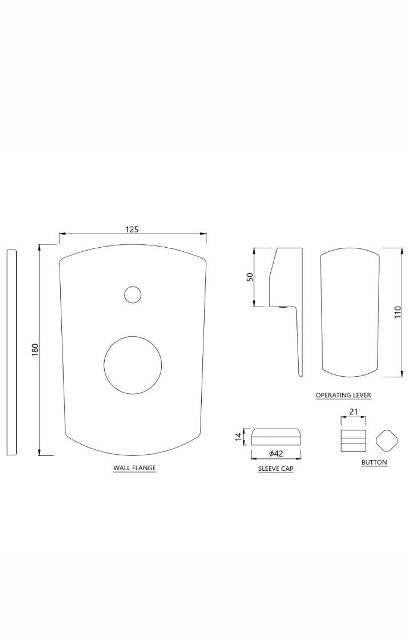 S.L. CON DIVERTOR W/BUTTON ON TOP - JAQUAR FAUCETS -  ( ANTIQUE BRONZE - KUBIX PRIME - 0x15 mm - 0inchX0.5inch )