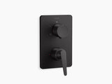 FLUENCE TM AQUA TURBO TM 360 RECESSED NON-THERMOSTATIC BATH AND SHOWER VALVE TRIM - KOHLER PREMIUM -  ( MATTE BLACK - PREMIUM - 0x15 mm - 0inchX0.5inch )
