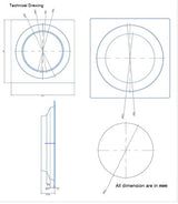 304 SS TILE INSERT WITH ANTI COCKROACH - AQUANT - ( CHROME - - 150x150 mm - 6inchX6inch )