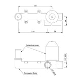 CONCEALED BODY FOR SINGLE LEVER WALL MOUNTED BASIN MIXER - JAQUAR FAUCETS -  ( CHROME - ALLIED - 0x15 mm - 0inchX0.5inch )