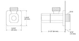 ANGLE VALVE WITH FLANGE - KOHLER PREMIUM -  ( CHROME - PREMIUM - 0x15 mm - 0inchX0.5inch )
