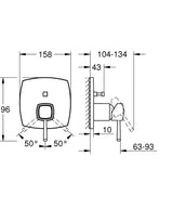 GRANDERA SINGLE-LEVER SHOWER MIXER WITH 2-WAY DIVERTER TRIM- GROHE -  ( WARM SUNSET - G5 - GRANDERA - 0x15 mm - 0inchX0.5inch )