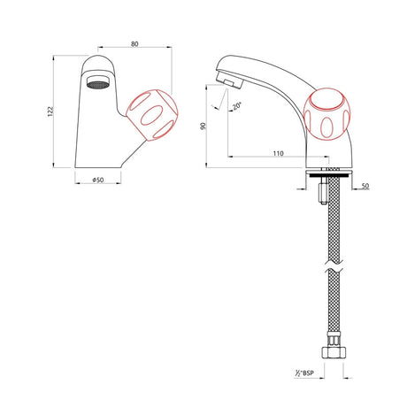 SWAN NECK TAP RIGHT - JAQUAR FAUCETS - ( CHROME - CLARION QUARTER TURN - 0x15 mm - 0inchX0.5inch )