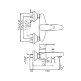 FLUSH VALVE WITH ELBOW - JAQUAR FAUCETS - ( ANTIQUE COPPER - FLUSH VALVE - 0x32 mm - 0inchX1.28inch )