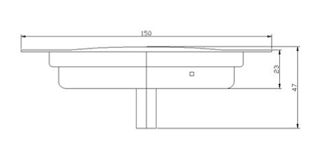 204 SS POP-UP FLOOR TRAP - AQUANT -  ( CHROME -  - 150x150 mm - 6inchX6inch )