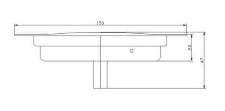 204 SS POP-UP FLOOR TRAP - AQUANT -  ( CHROME -  - 150x150 mm - 6inchX6inch )