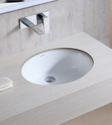 UNDER COUNTER CERAMIC WASH BASIN - AQUANT - ( WHITE - - 500x415x190 mm - 20inchX16.6inchX7.6inch )