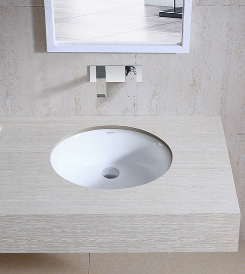 UNDER COUNTER CERAMIC WASH BASIN - AQUANT - ( WHITE - - 500x415x190 mm - 20inchX16.6inchX7.6inch )