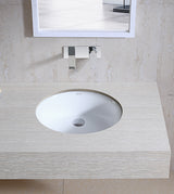 UNDER COUNTER CERAMIC WASH BASIN - AQUANT - ( WHITE - - 500x415x190 mm - 20inchX16.6inchX7.6inch )