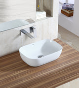 WASH BASIN TABLE TOP - AQUANT - ( WHITE - - 460x325 mm - 18inchX13inch )