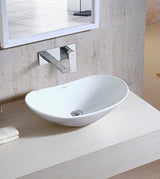 WASH BASIN TABLE TOP - AQUANT - ( WHITE - - 620x340 mm - 25inchX13.5inch )