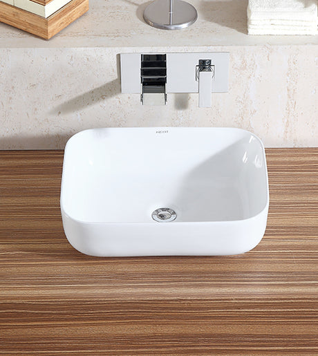 TABLE MOUNTED WASH BASIN - AQUANT - ( WHITE - - 495x395 mm - 19.8inchX15.8inch )