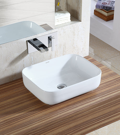TABLE MOUNTED WASH BASIN - AQUANT - ( WHITE - - 495x395 mm - 19.8inchX15.8inch )