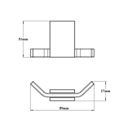 ROBE HOOK-RECTANGULAR - VIKING -  ( ROSE GOLD -  - 0x0 mm - 0inchx0inch )